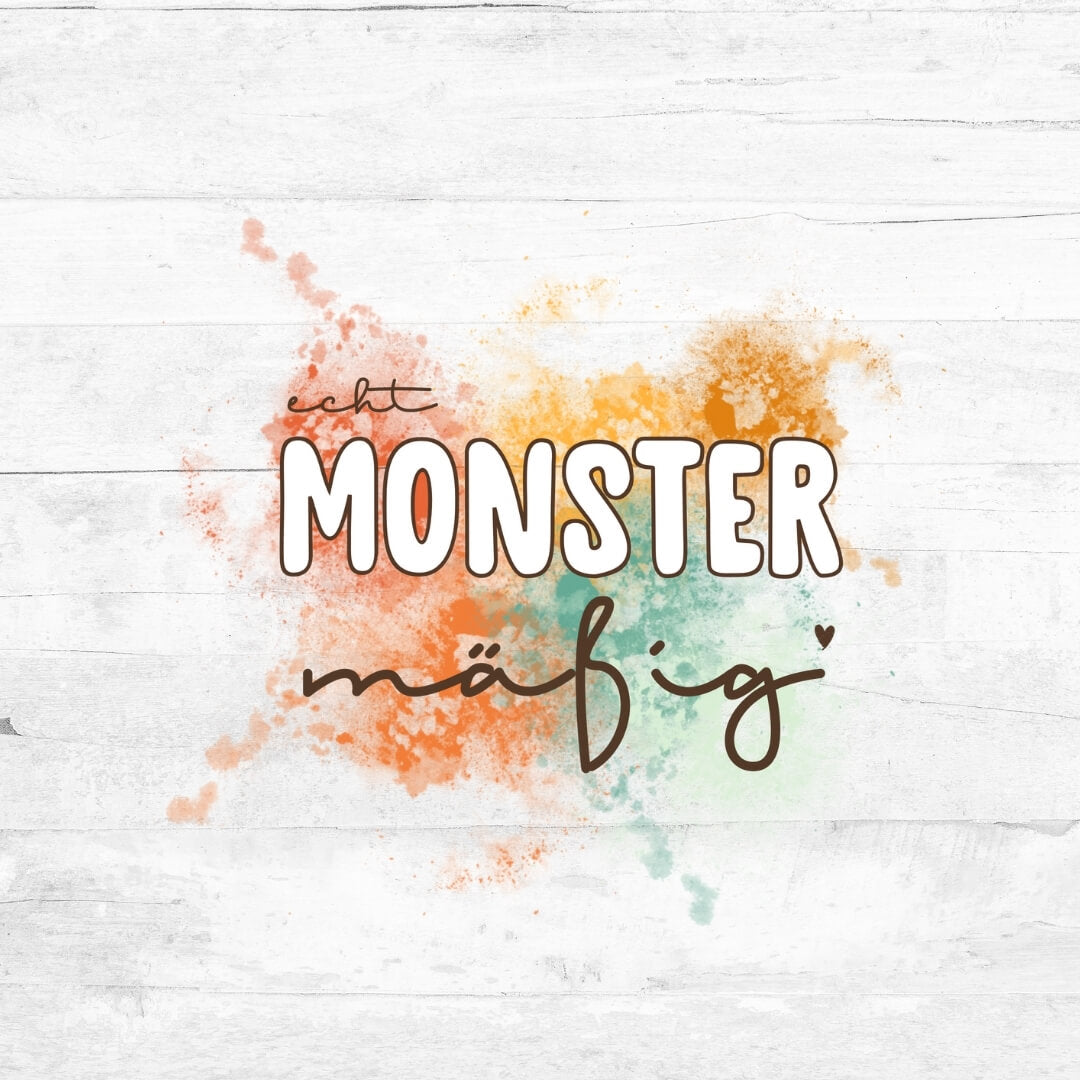 Bügelbild monstermäßig  - Schriftzug