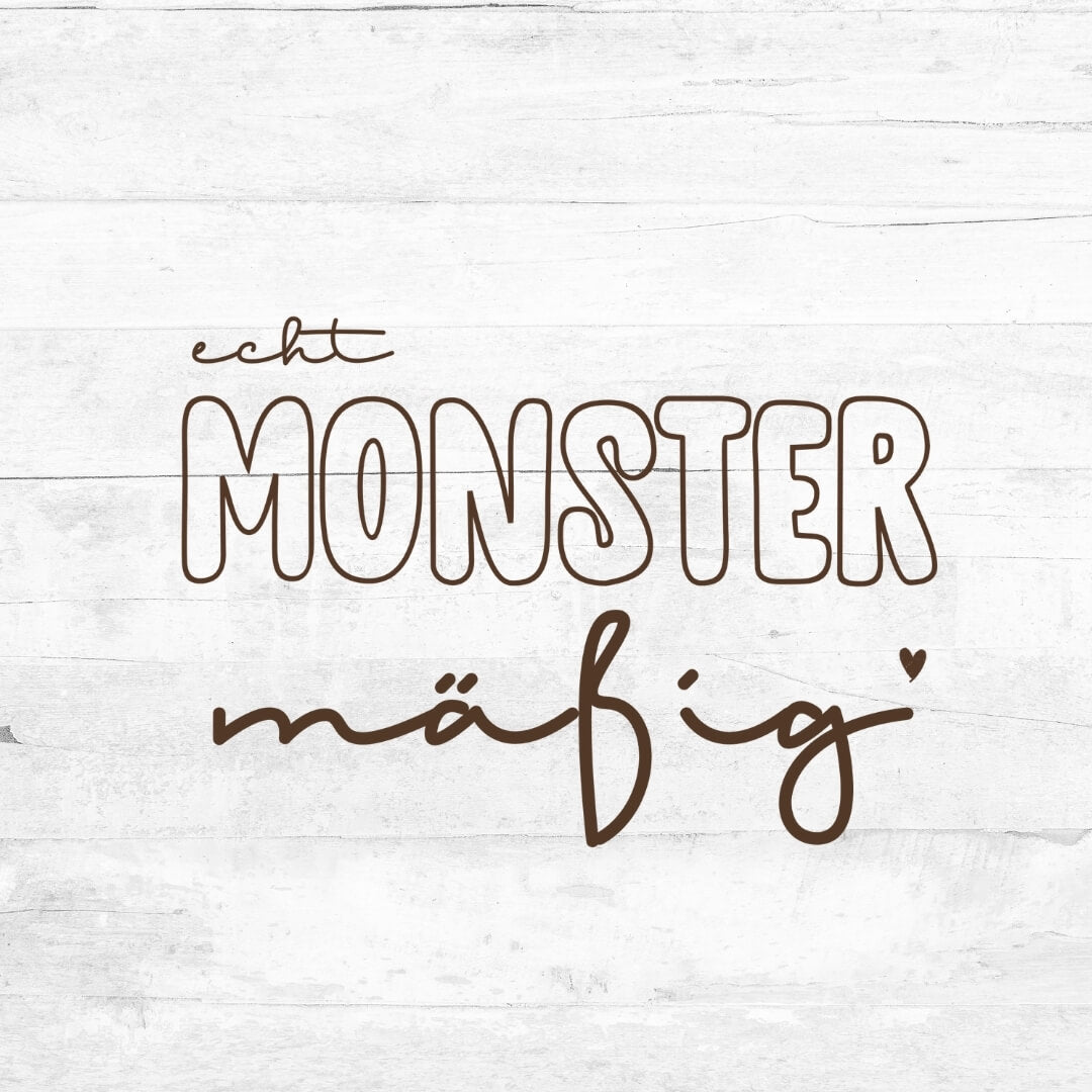 Bügelbild monstermäßig Schriftzug 2