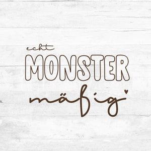 Bügelbild monstermäßig Schriftzug 2