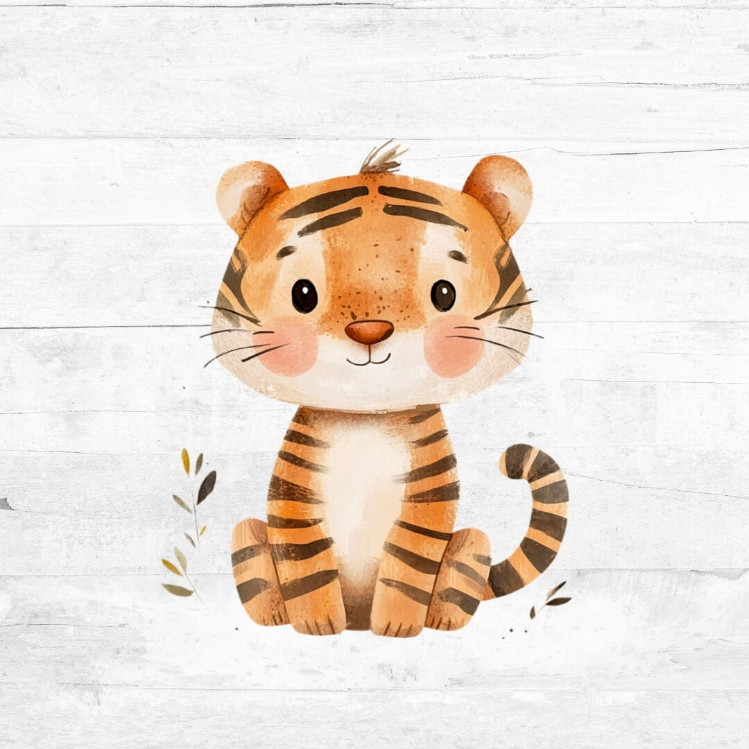 Bügelbild kleiner Tiger