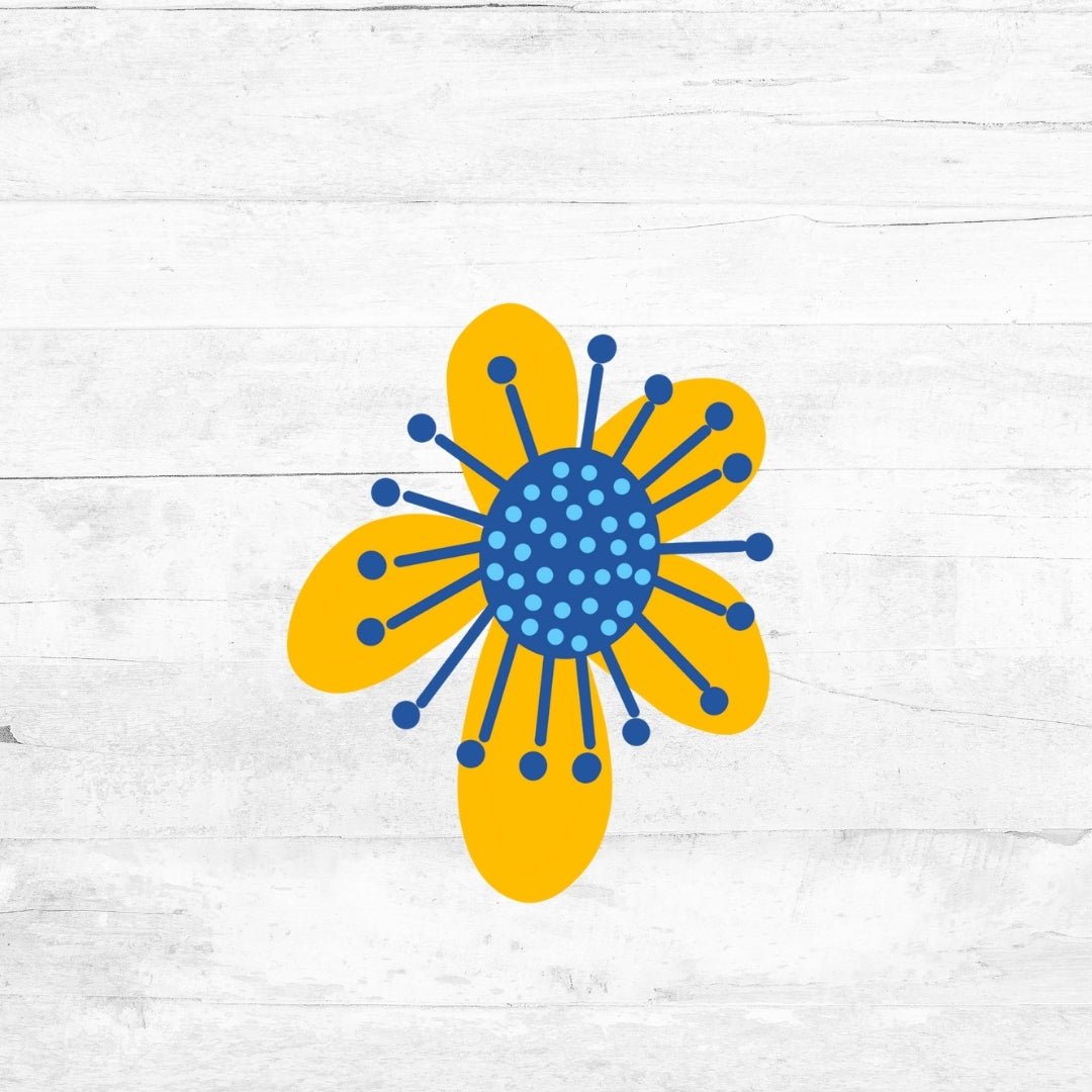 Bügelbild NaturFolk - Blume 2