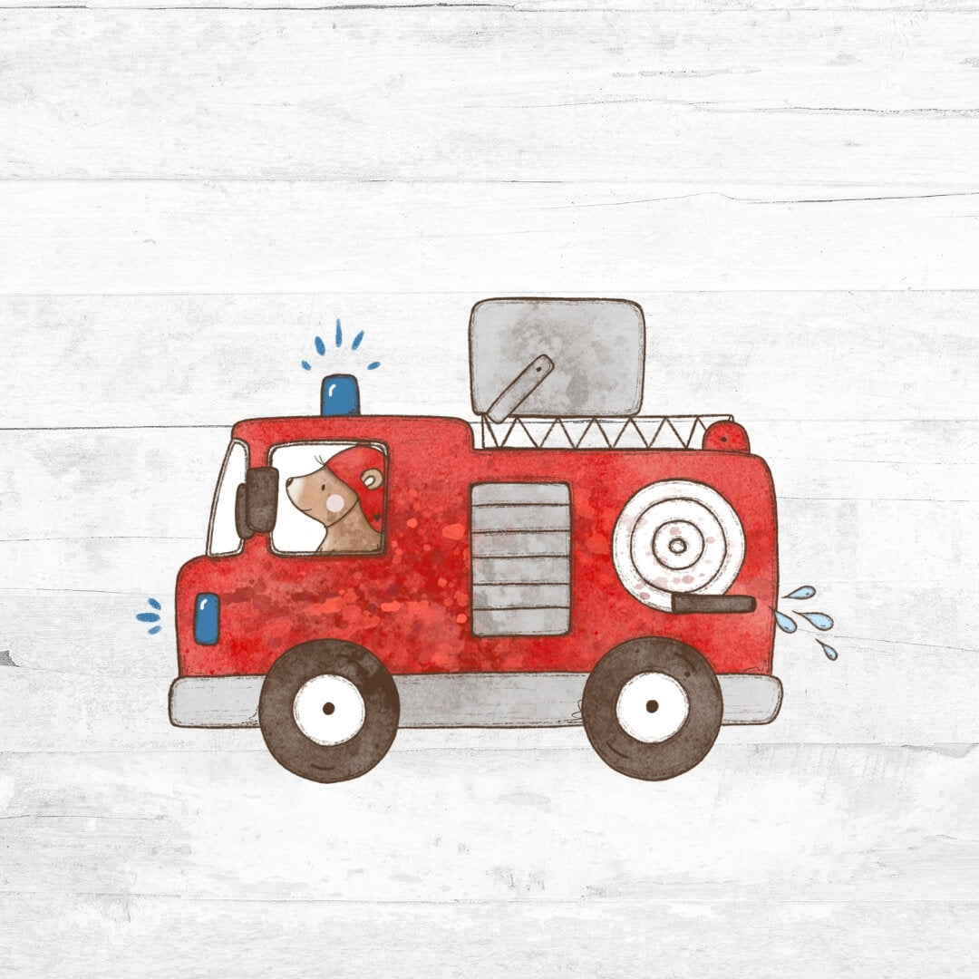 Bügelbild Tatütata die Feuerwehr ist da  - Feuerwehr 2