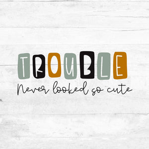 Bügelbild Trouble - never looked so cute - keep it cool