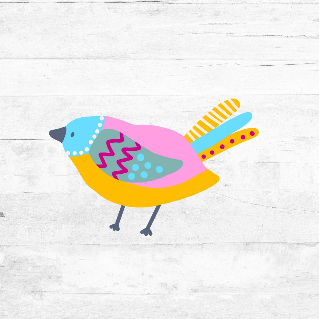 Bügelbild NaturFolk - Vogel 1