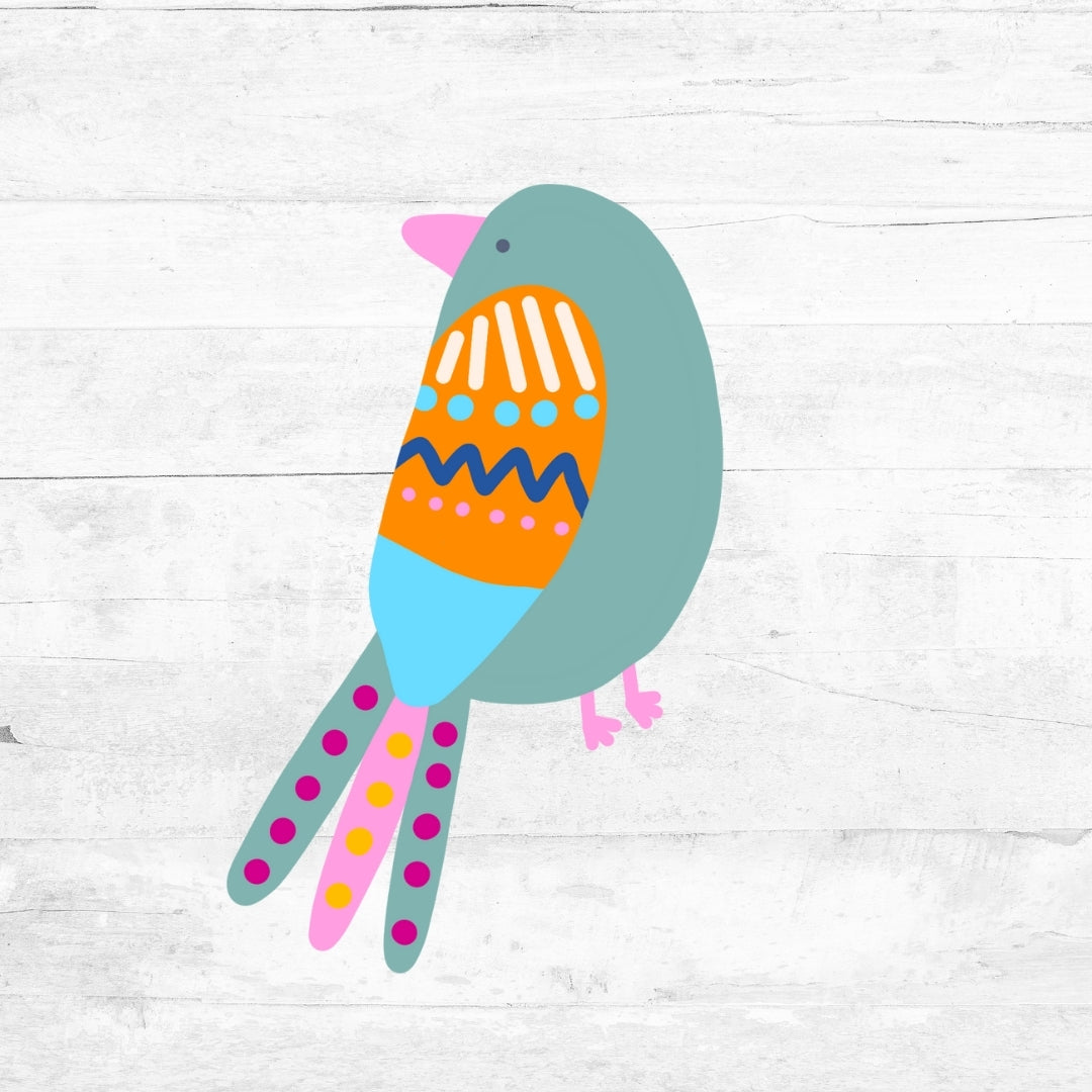 Bügelbild NaturFolk - Vogel 2