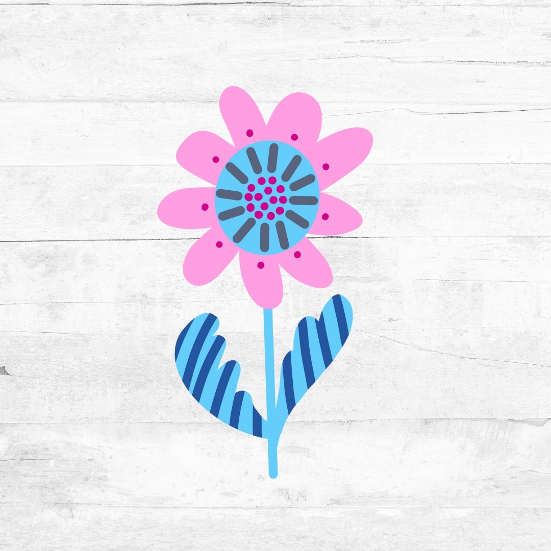 Bügelbild NaturFolk - Blume 4