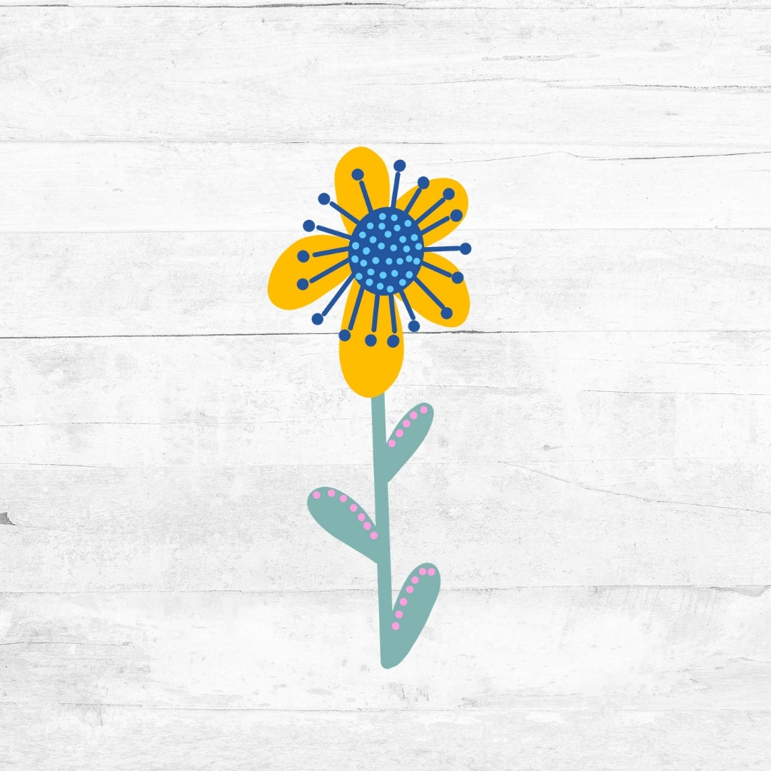 Bügelbild NaturFolk - Blume 5