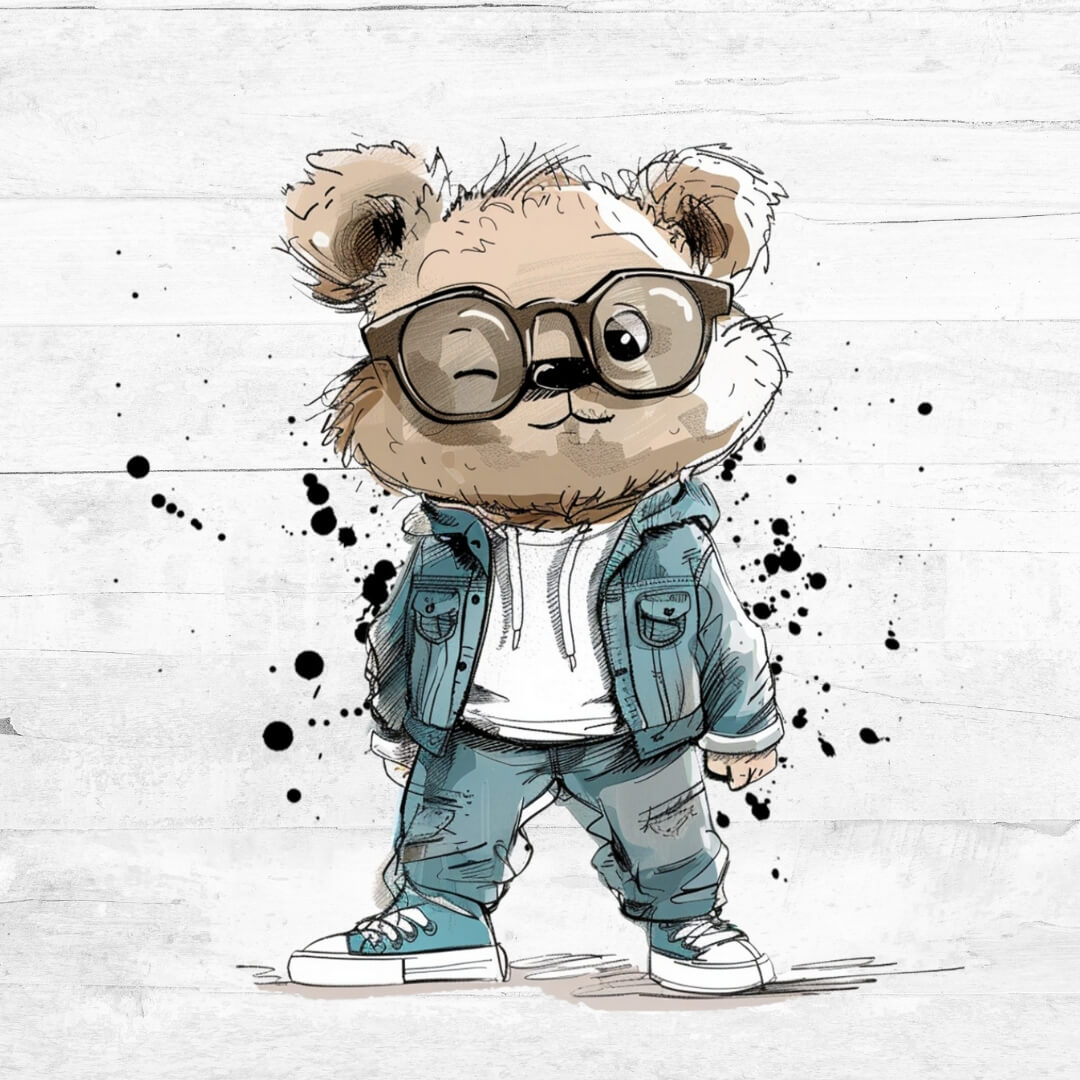 Bügelbild Schulkind - CoolBär