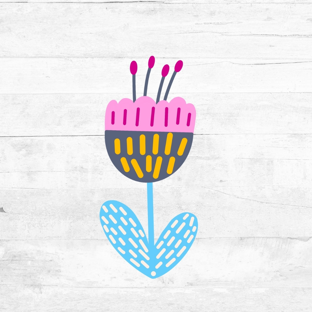 Bügelbild NaturFolk - Blume 8