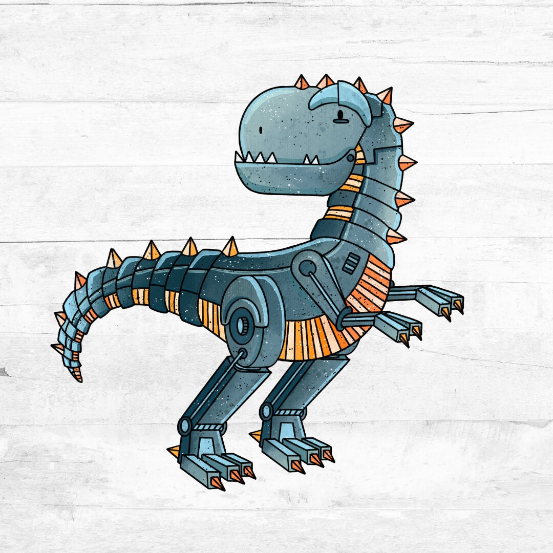 Bügelbild Robo T-Rex