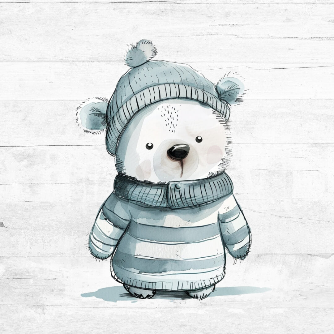 Bügelbild Fred der Eisbär