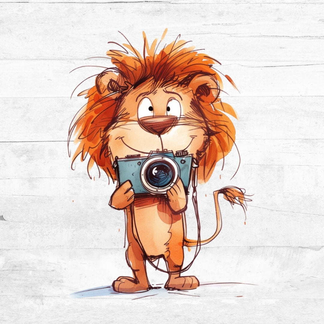 Bügelbild Leo Löwe - der kleiner Knipser