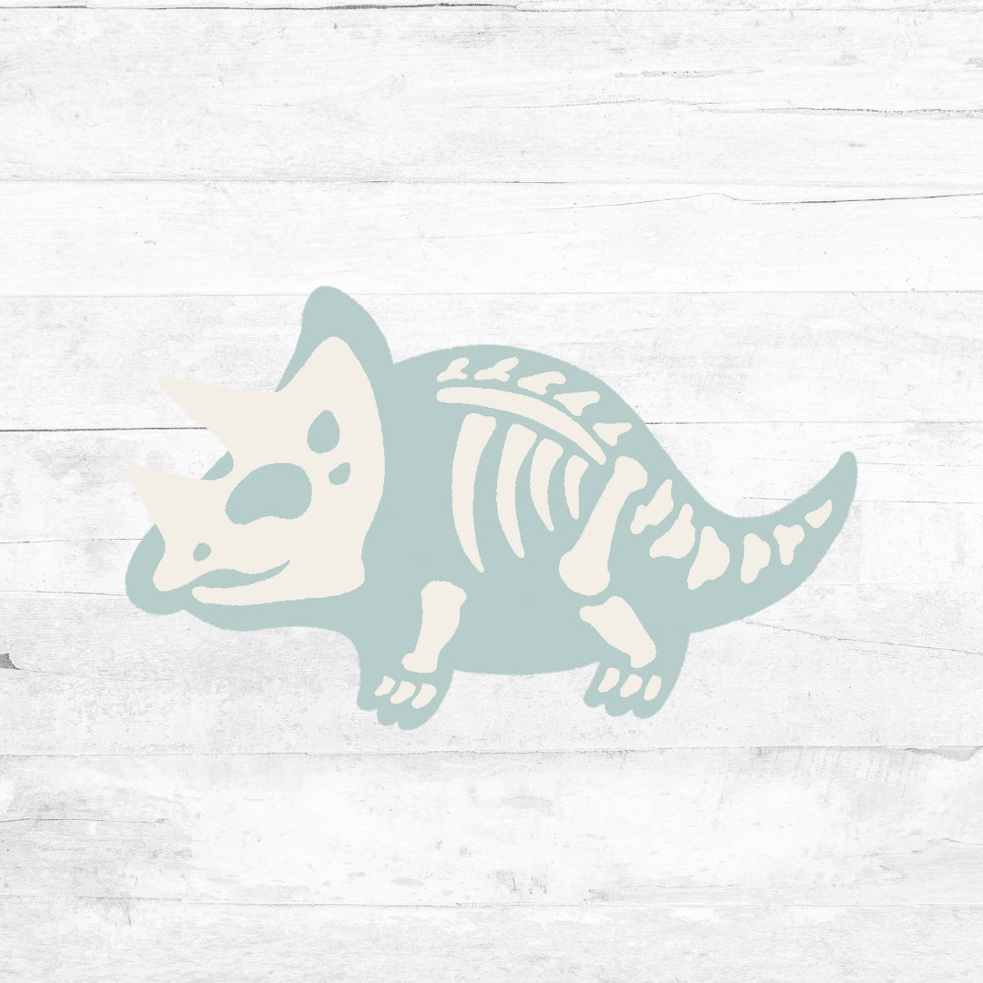 Bügelbild bunte Dino Skelette - Skelett 3