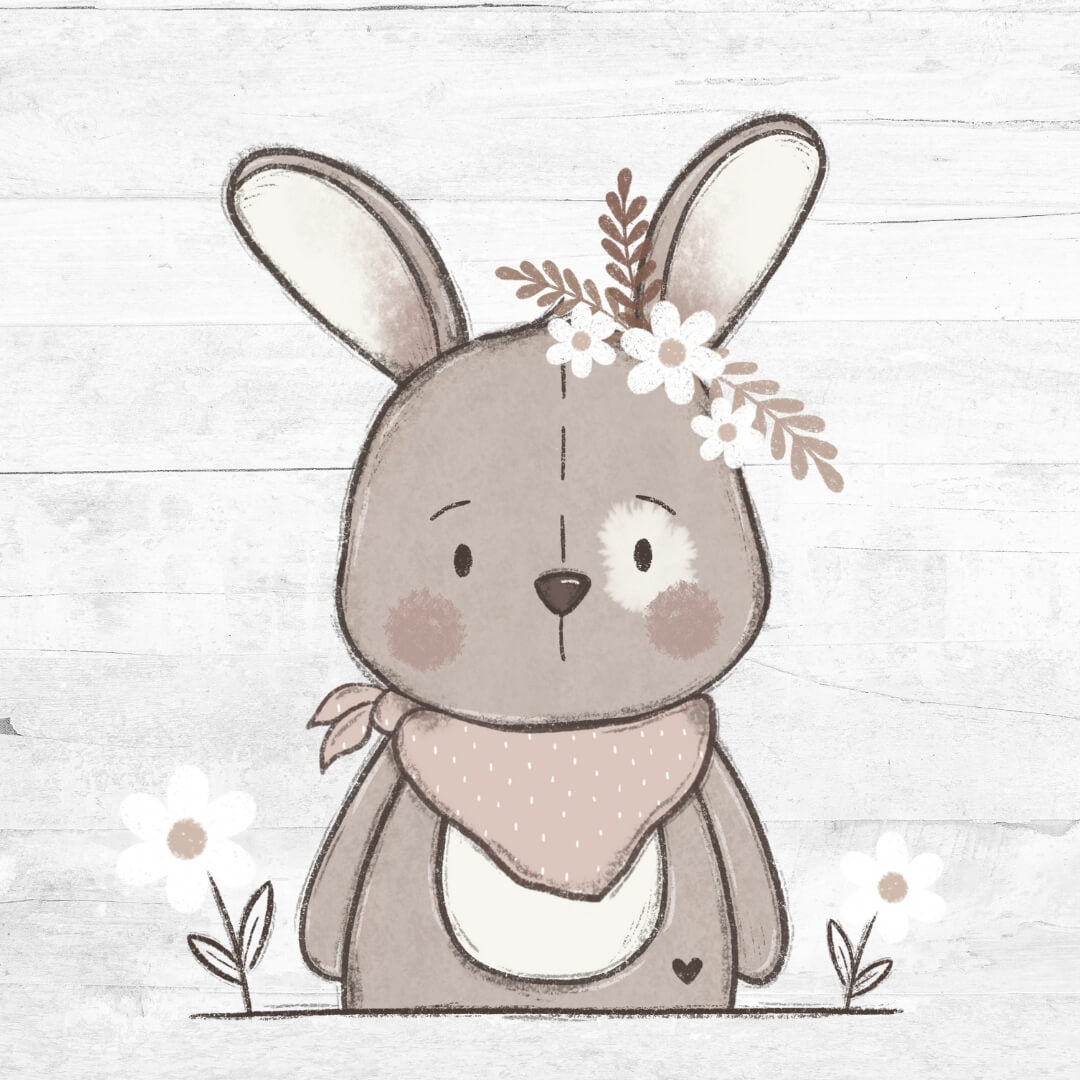 Bügelbild Sommer Hasi