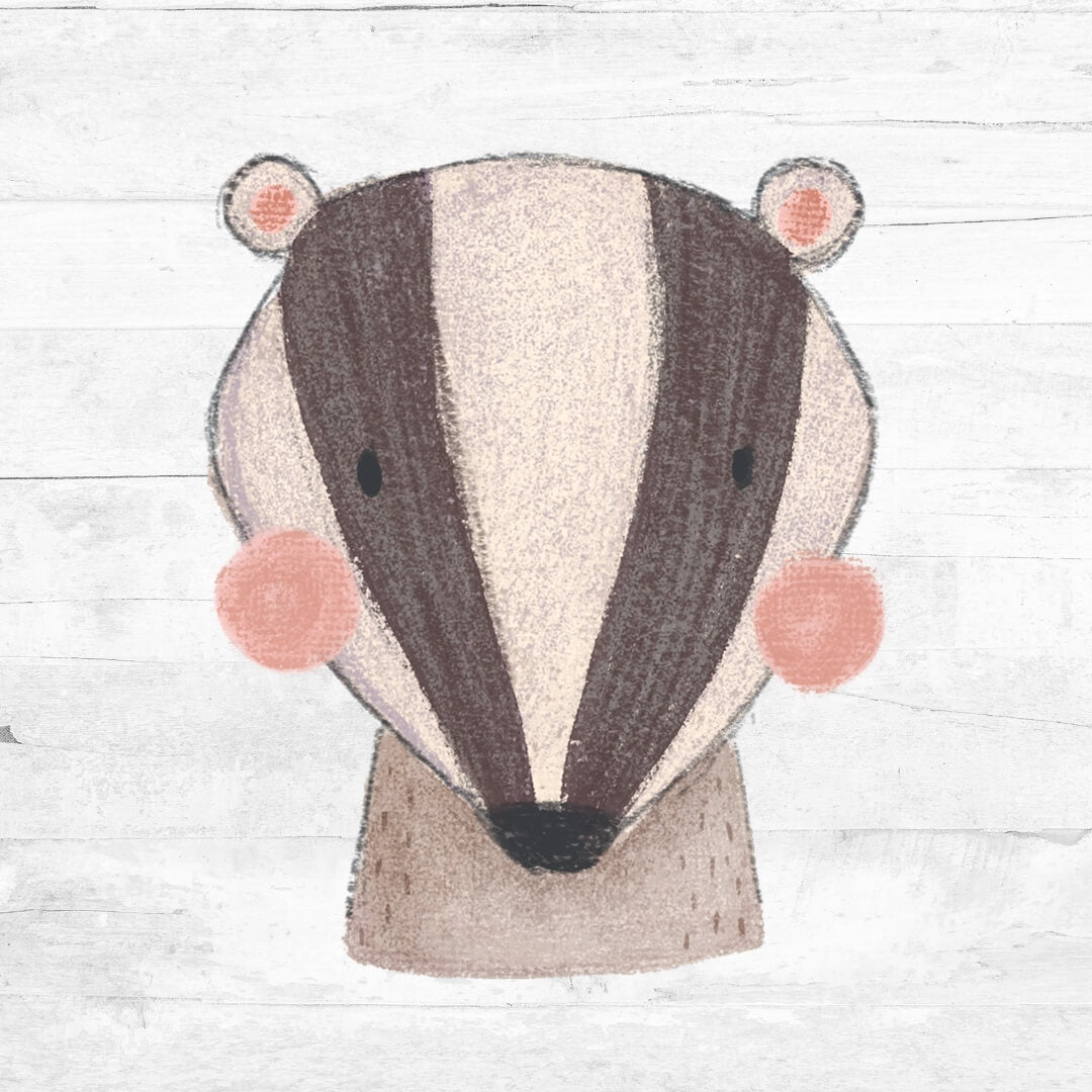 Bügelbild Waldtiere Dachs