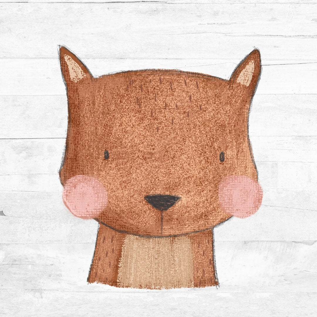 Bügelbild Waldtiere Eichhörnchen