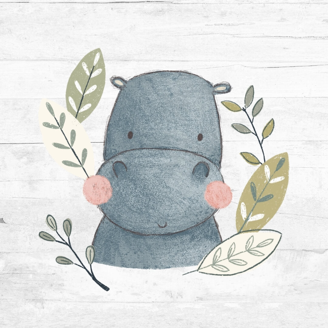 Bügelbild Afrika-Tiere Nielpferd