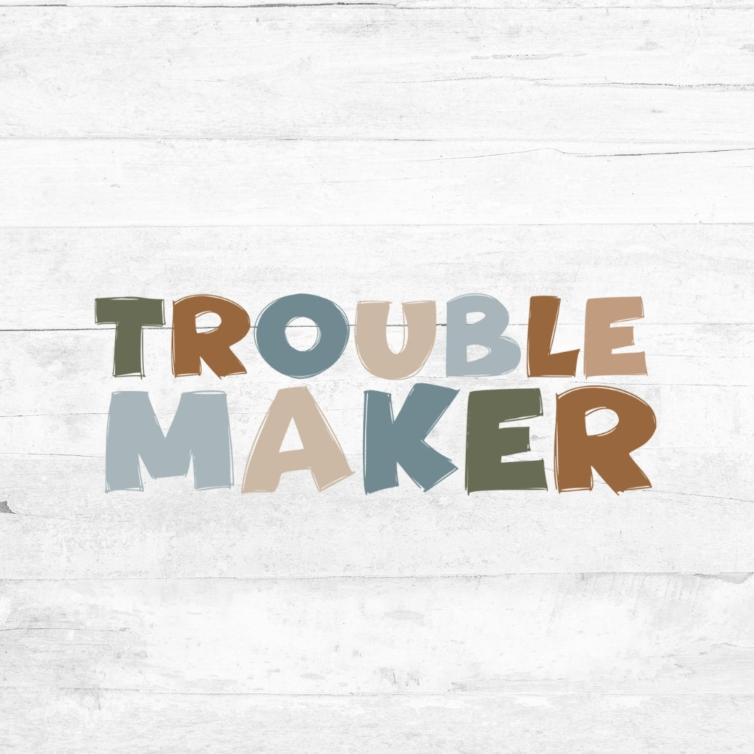 Bügelbild - Trouble Maker - Rainbow