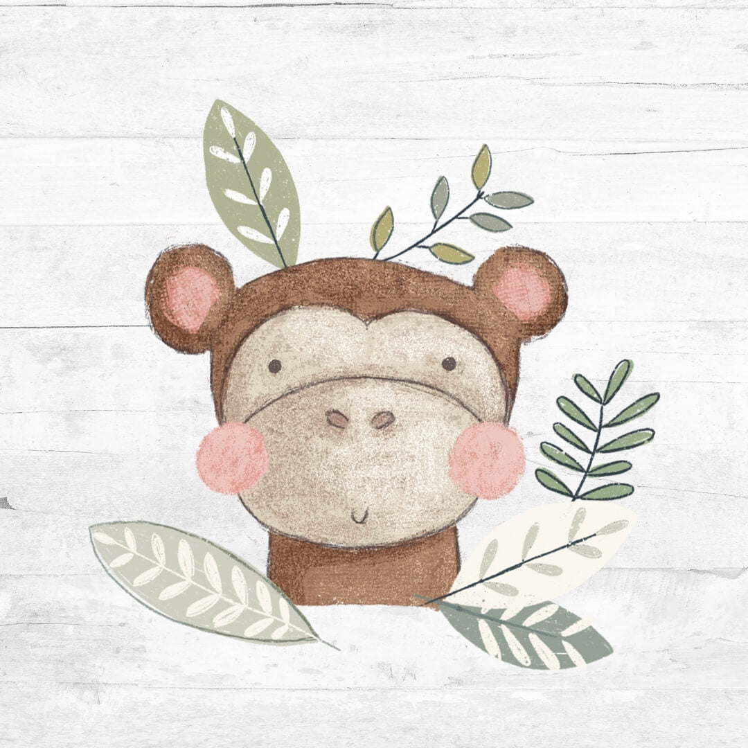 Bügelbild Afrika-Tiere Affee