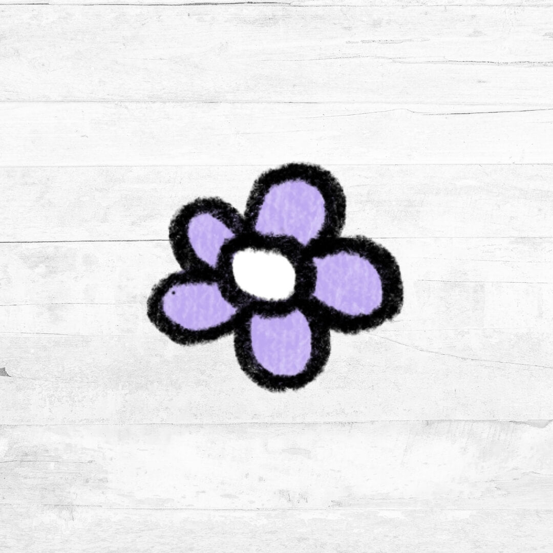 Bügelbild SpringLove - kleine Blume lila