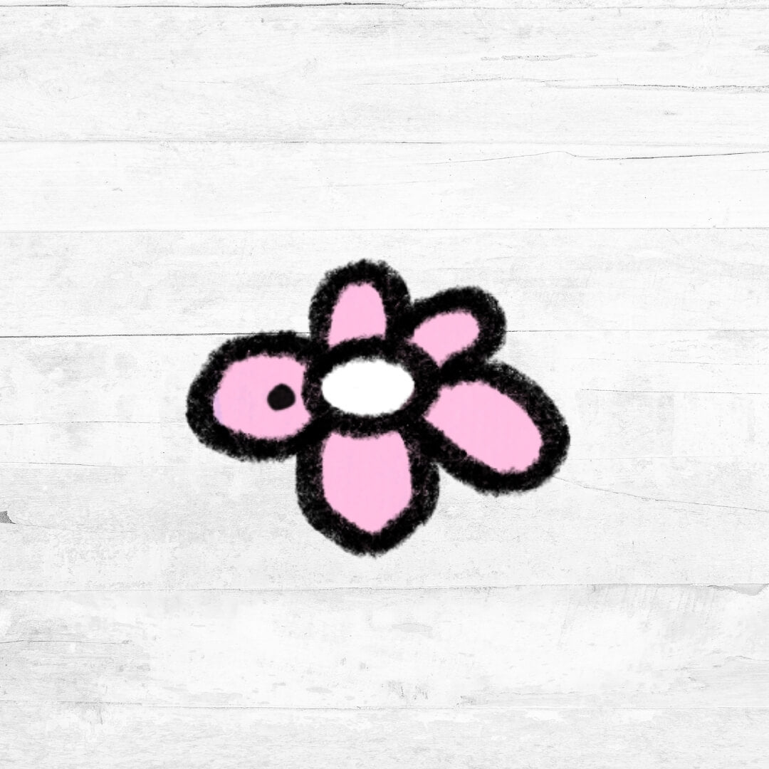 Bügelbild SpringLove - kleine Blume rosa