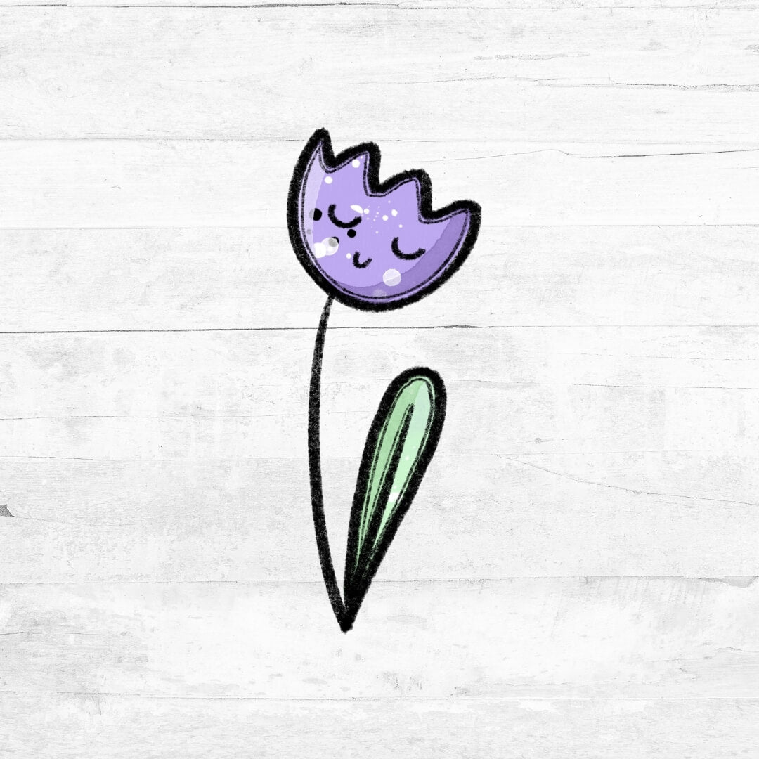 Bügelbild SpringLove - Tulpe lila