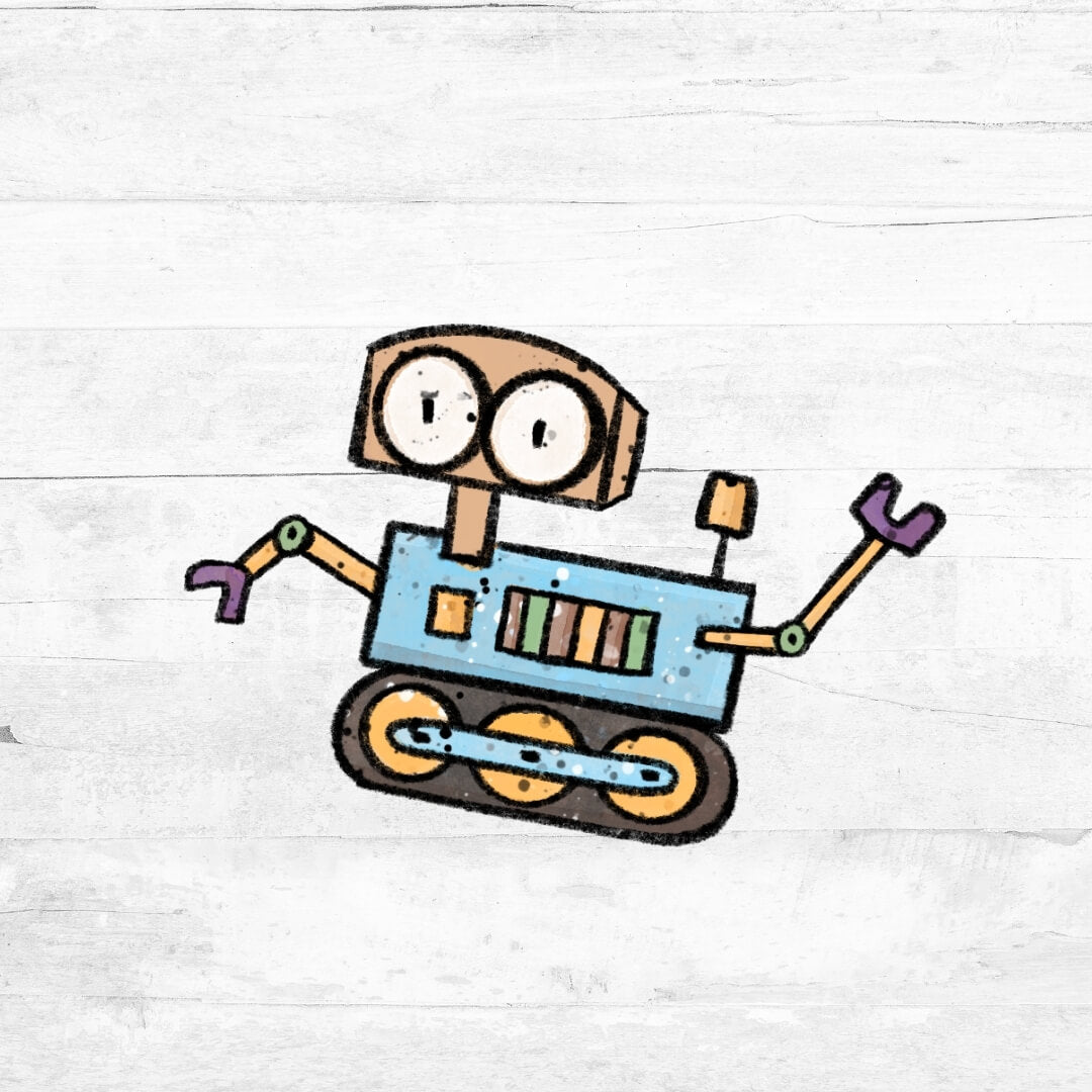 Bügelbild CoolSpace - Roboter