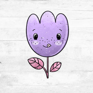 Bügelbild FlowerBabies - Blume lila 5