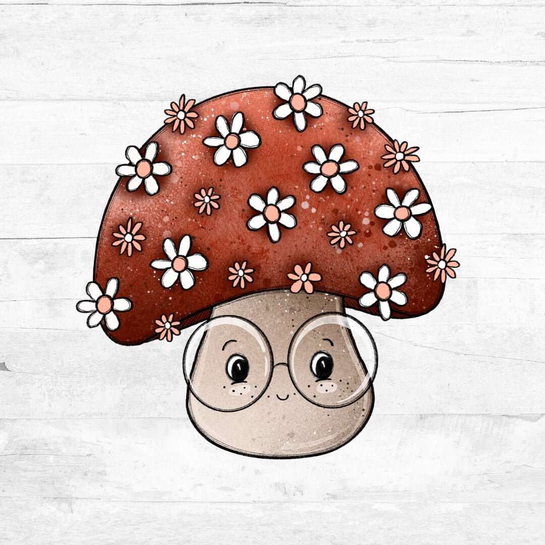 Bügelbild Sweet Animals - Blumenpilz 1