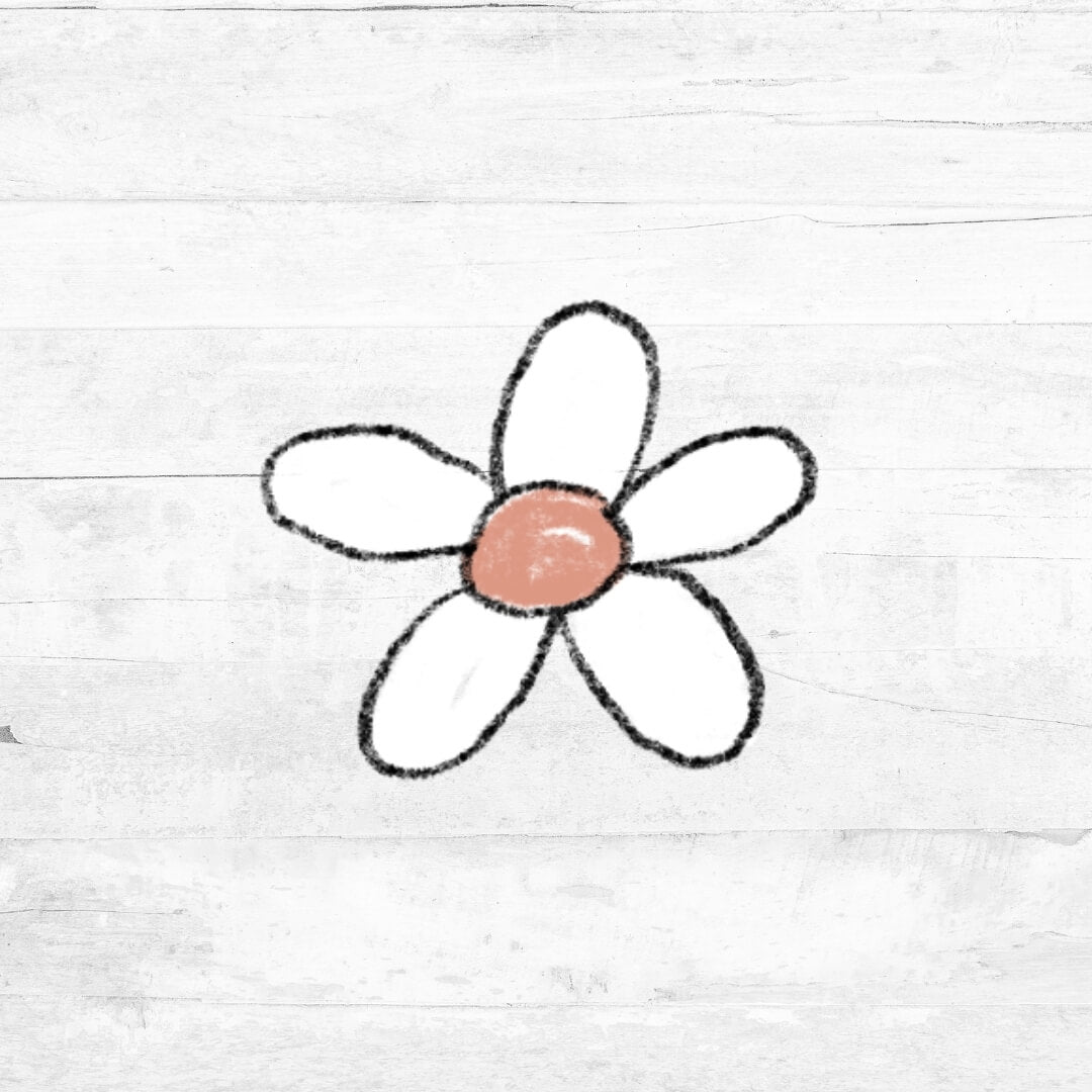 Bügelbild Sweet Animals - Blümchen weiss