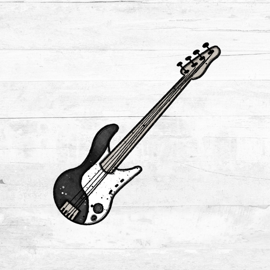 Bügelbild Little Rocker - Gitarre