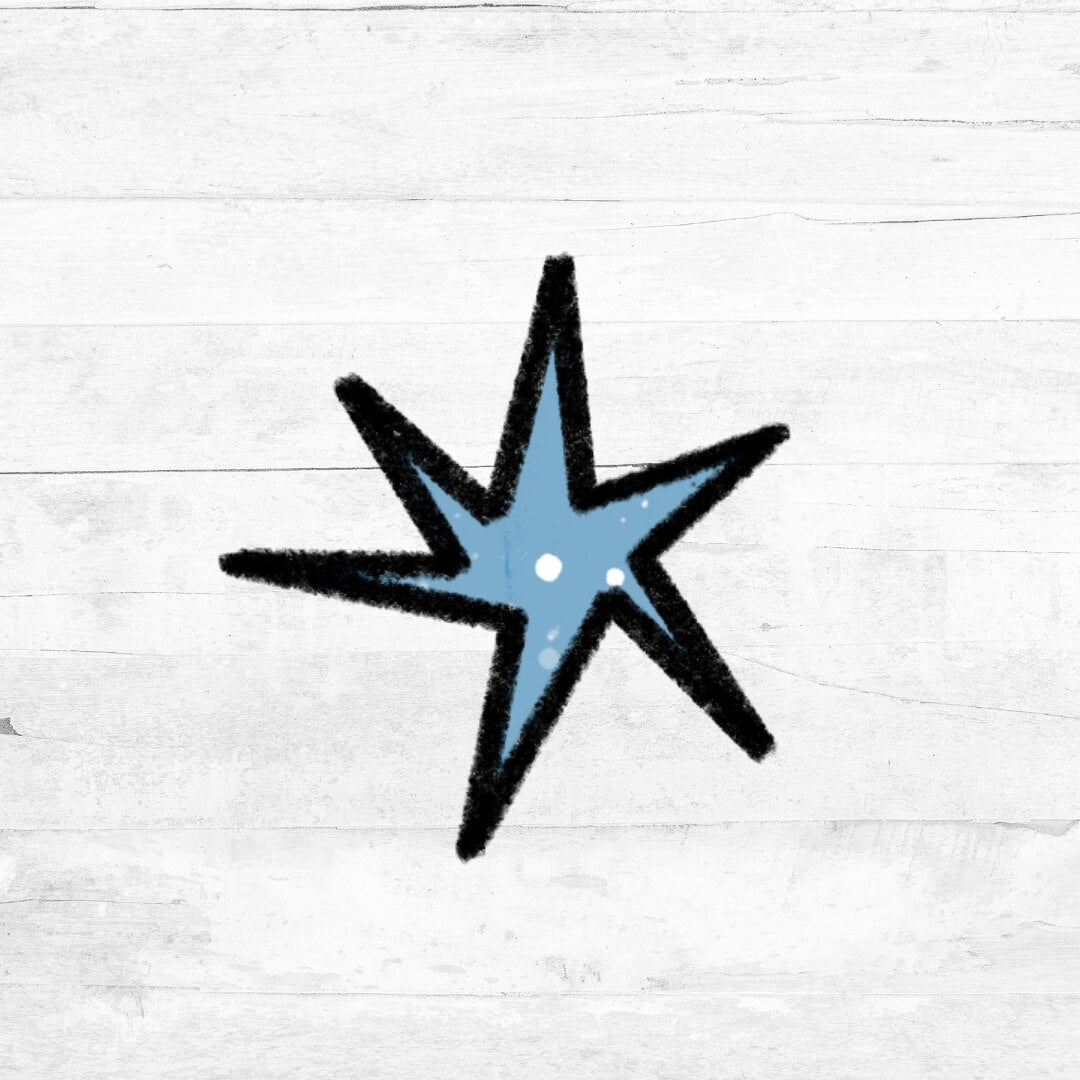 Bügelbild Little Rocker - Blauer Klecks