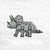 Bügelbild RoboterDinoWorld - Triceratops grau
