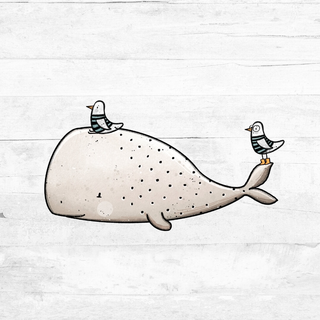 Bügelbild Walfreunde - Wal 1