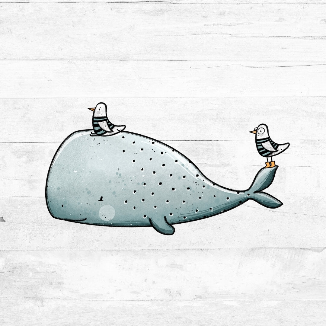 Bügelbild Walfreunde - Wal 3