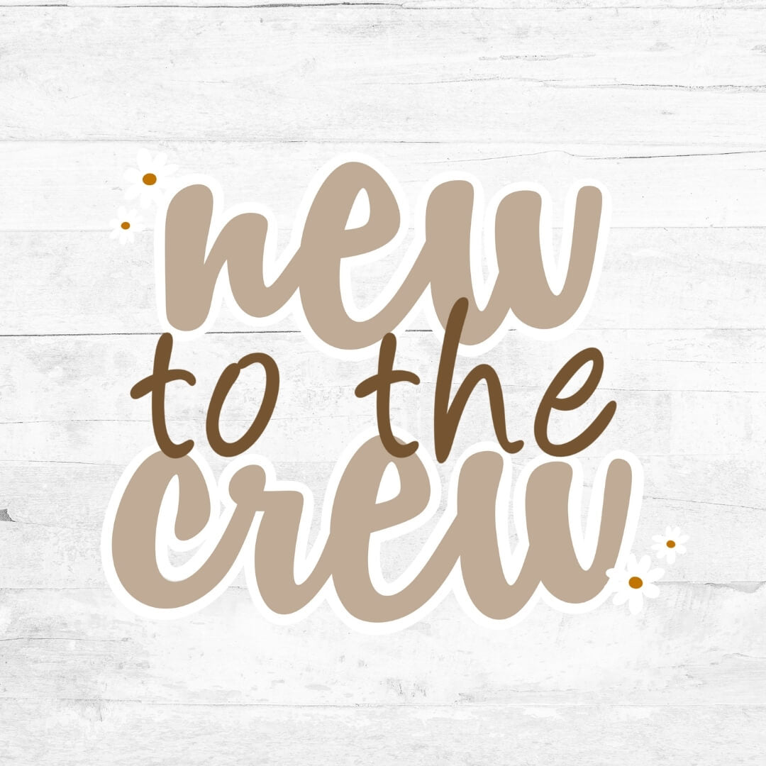 Bügelbild New to the Crew (Blümchen)