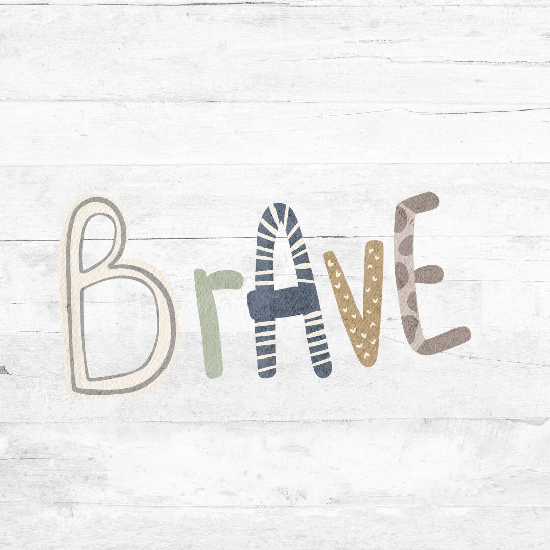 Bügelbild Wildlings - BRAVE Schriftzug