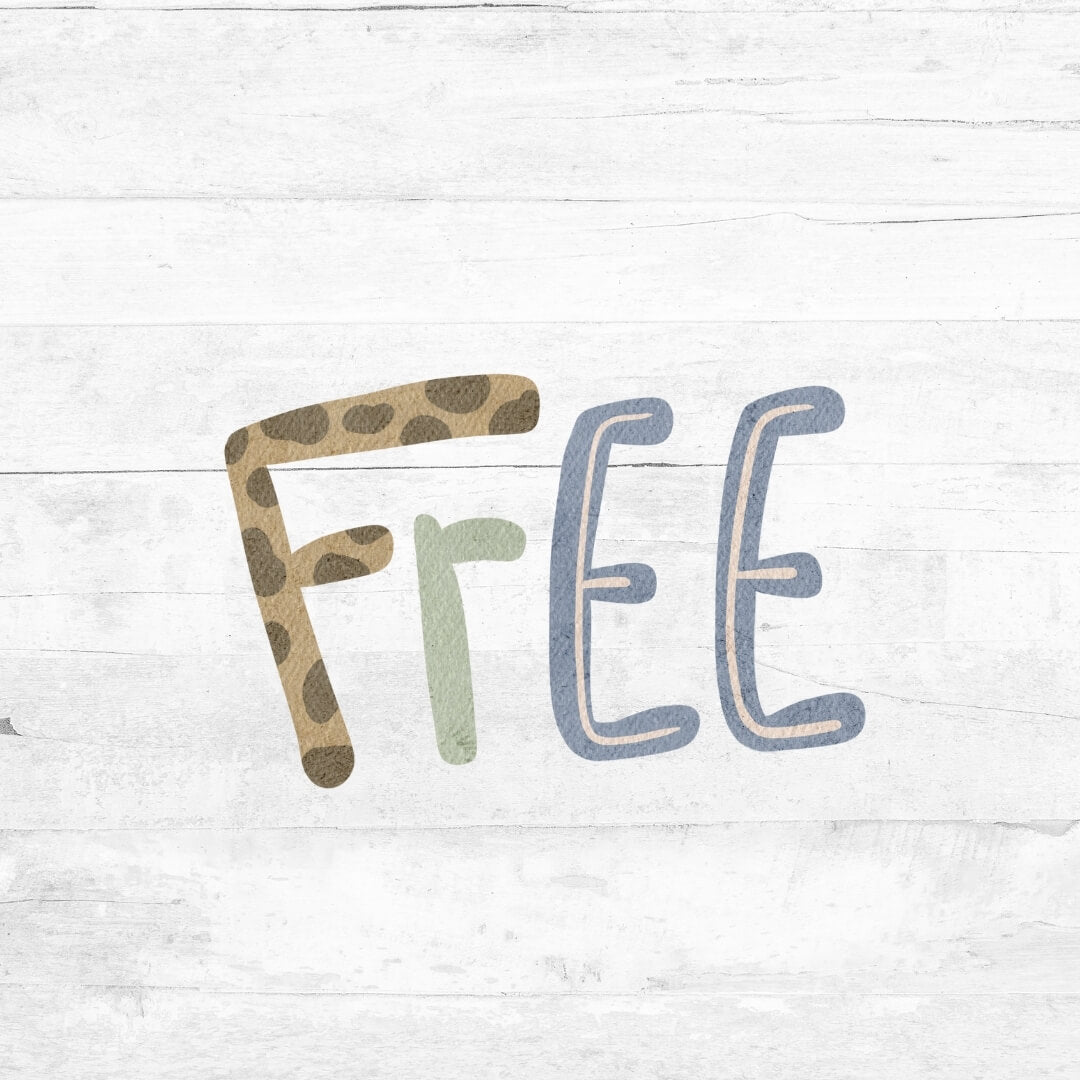 Bügelbild Wildlings - FREE Schriftzug