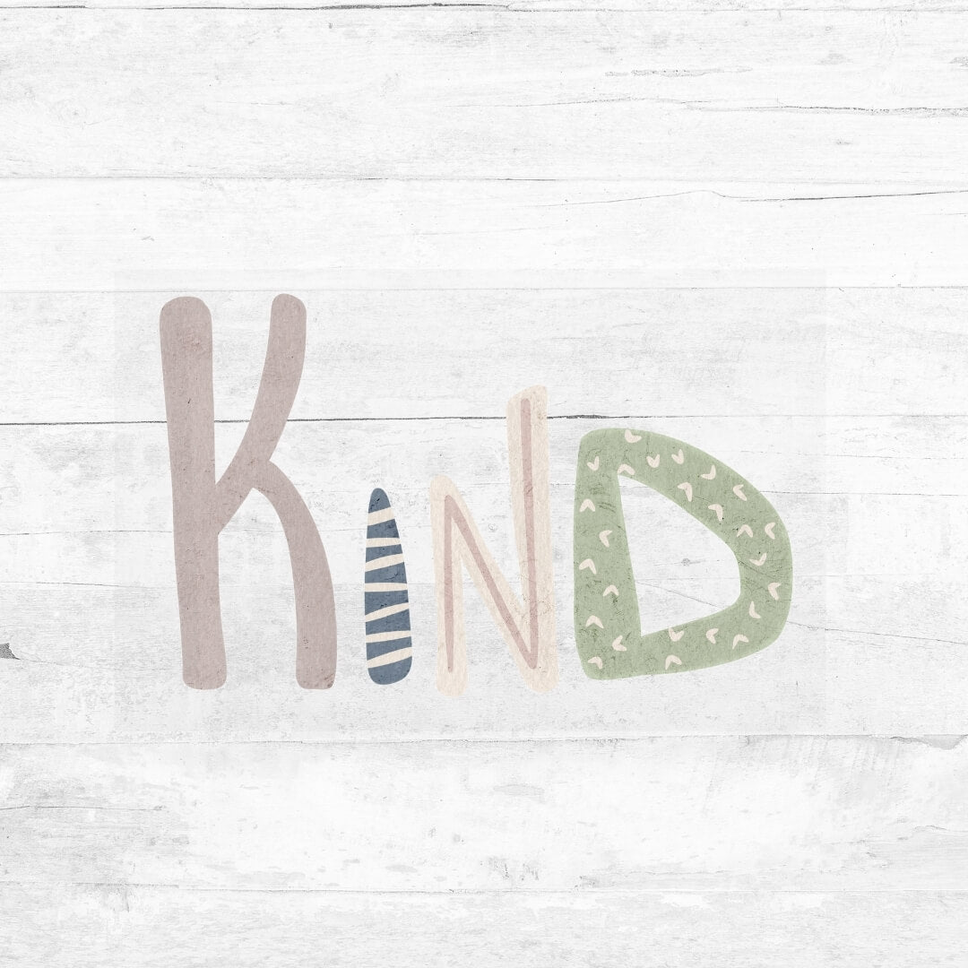 Bügelbild Wildlings - KIND Schriftzug