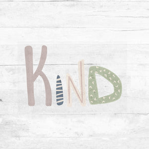 Bügelbild Wildlings - KIND Schriftzug
