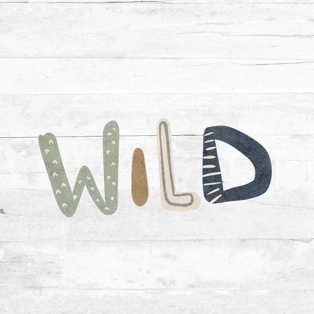 Bügelbild Wildlings - WILD Schriftzug