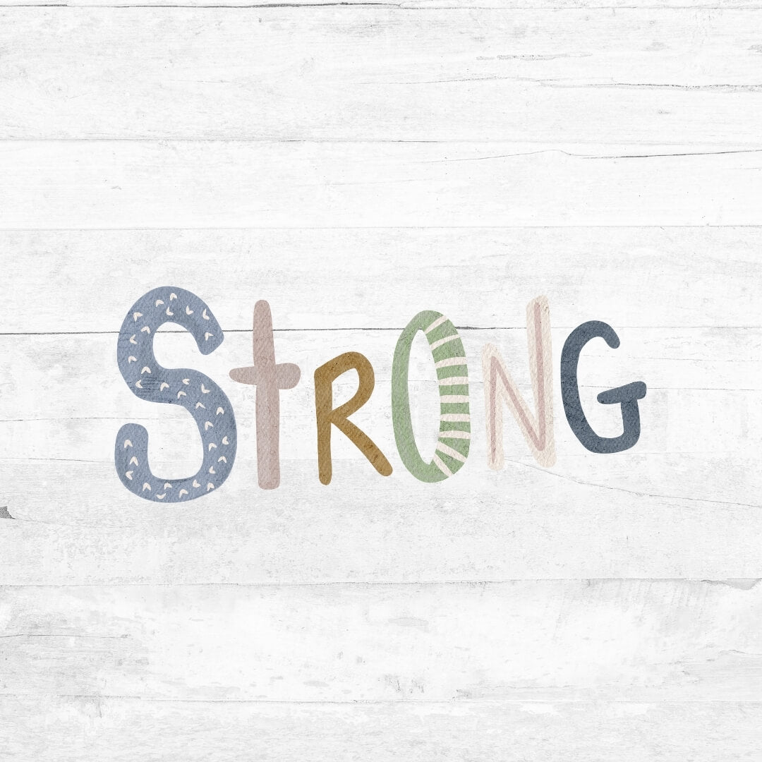 Bügelbild Wildlings - STRONG Schriftzug