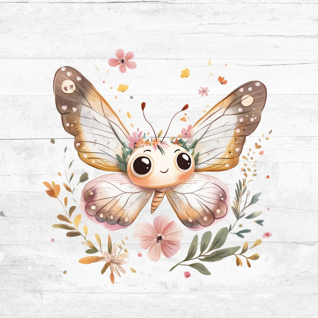 Bügelbild Flower Animals 2 - Schmetterling