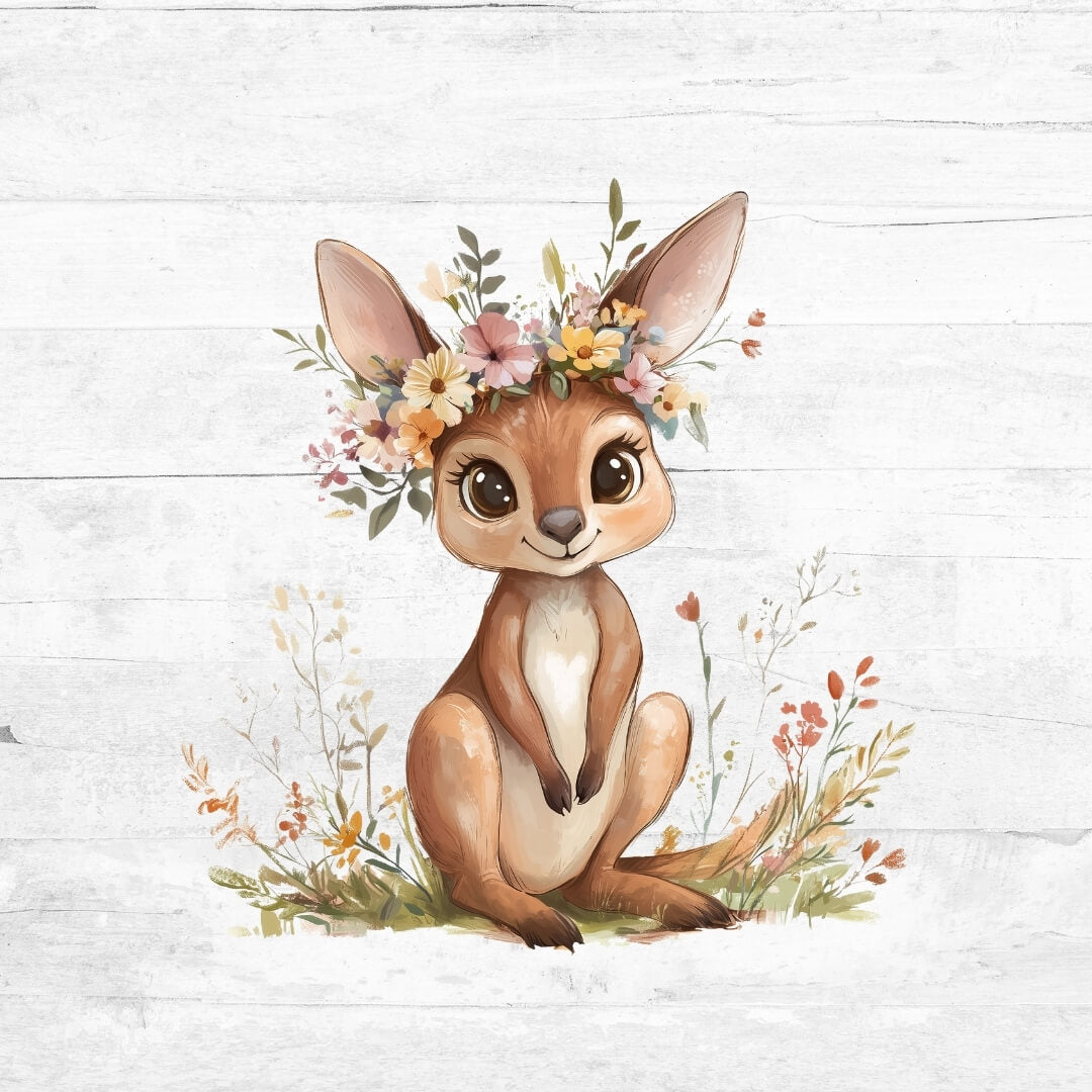 Bügelbild Flower Animals 9 - Känguru 2