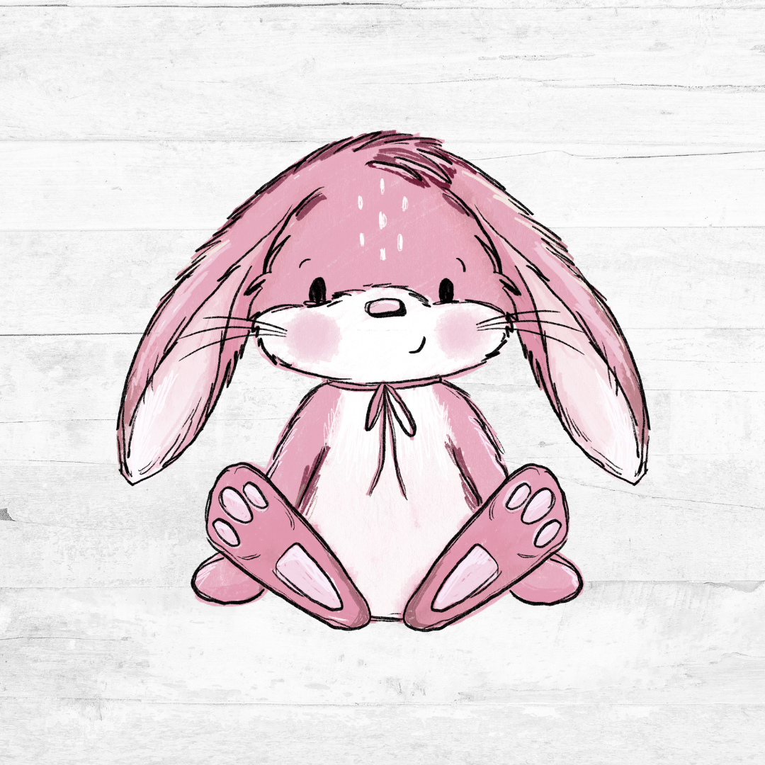 Bügelbild Scratch Hasi lrosa