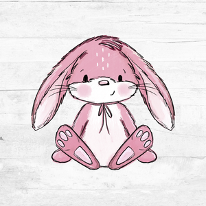 Bügelbild Scratch Hasi lrosa