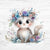 Bügelbild Blue Flower Animals 3 - Katze 1