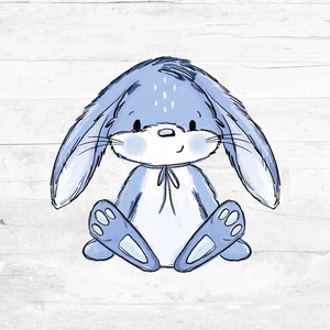 Bügelbild Scratch Hasi blau