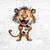 Bügelbild Fußball Tiere 3 - Tiger 1