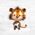 Bügelbild Fußball Tiere 4 - Tiger 2